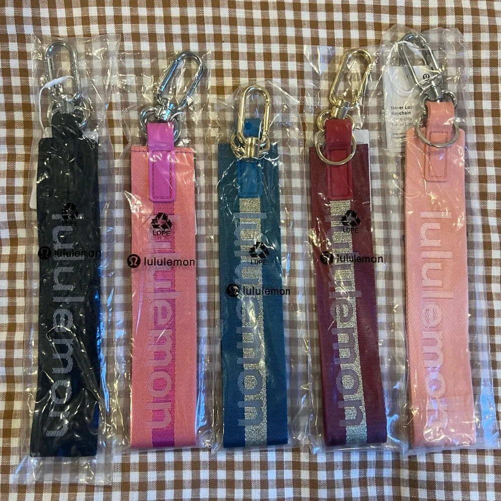 Lululemon Black and Gold Keychain